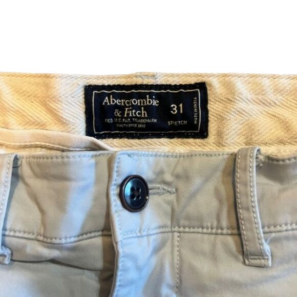 Abercrombie & Fitch Men's Light Blue Cotton Chino Stretch Shorts Size 31 - Picture 3 of 4